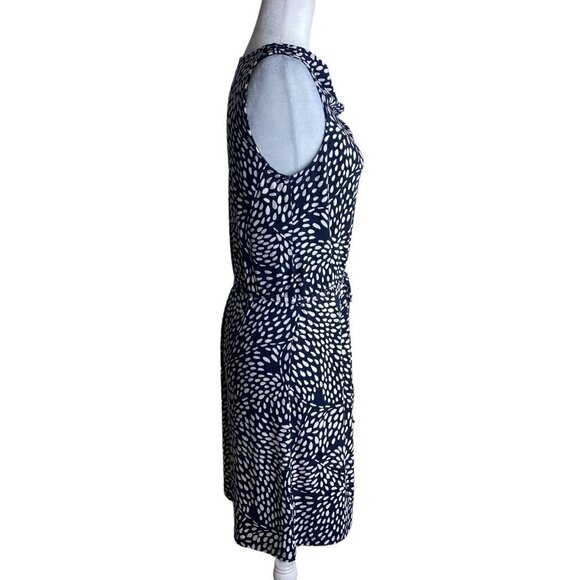 Ann Taylor LOFT Dress with Belt Dark Blue Sleeveless Women's Size Small - Picture 9 of 9